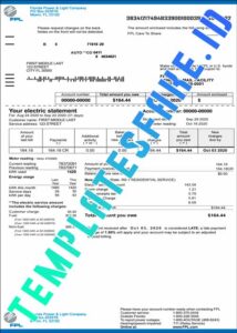 FPL Bill USA - Templates Fake ID