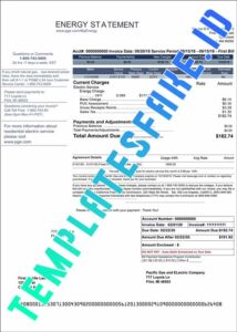 Energy Bill USA - Templates Fake ID