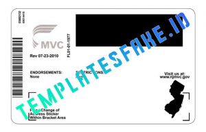 fake nj drivers license template